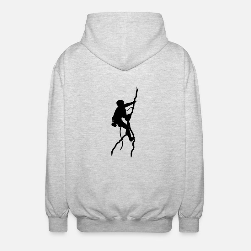klettern - Unisex Kapuzenjacke - Hellgrau meliert
