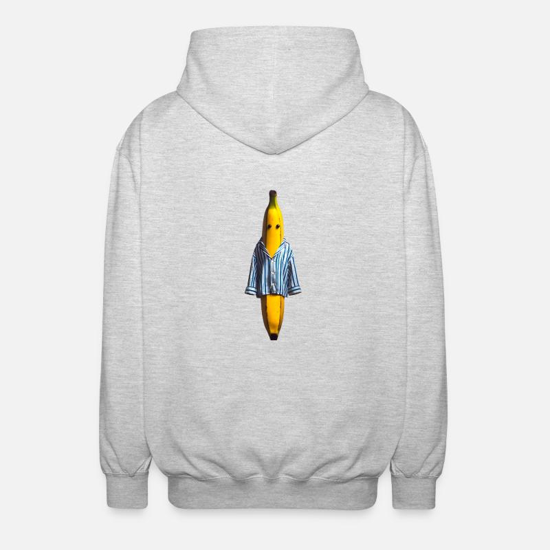 Banane im Schlafanzug - Unisex Kapuzenjacke - Hellgrau meliert