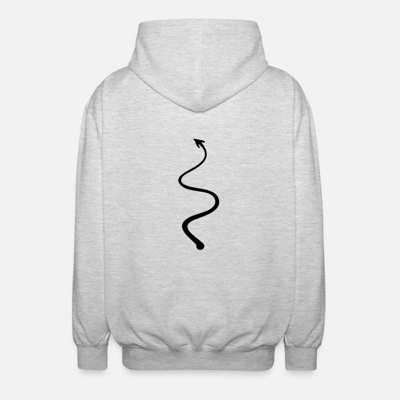 devil tail - Unisex Hooded Jacket - light heather grey