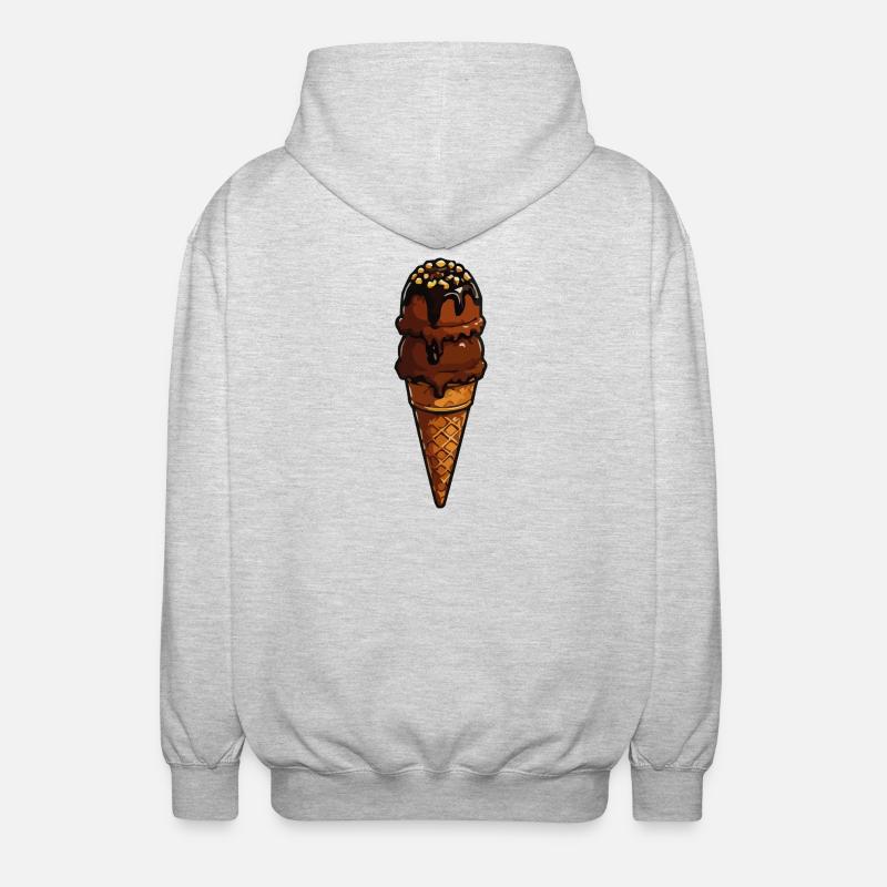 Schoko Eistütenzauber - Unisex Hooded Jacket - light heather grey