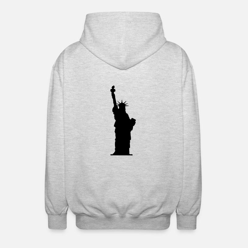 Statue de la Liberté - Veste à capuche unisexe - gris clair chiné
