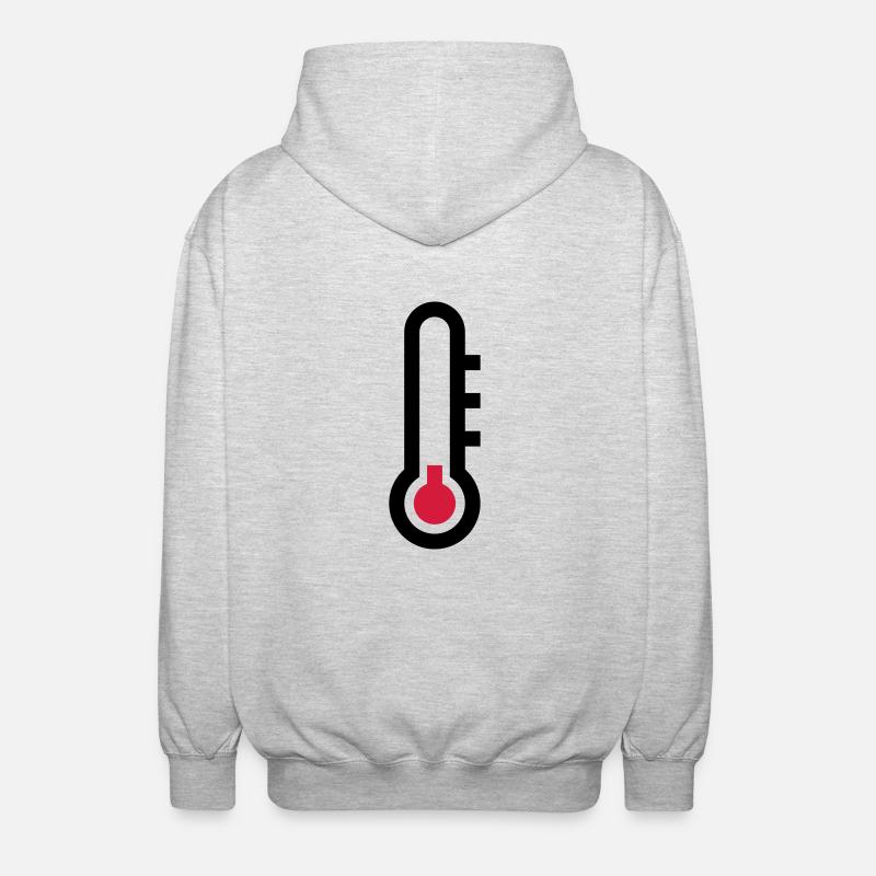 Thermostat temperature icon icon - Unisex Hooded Jacket - light heather grey