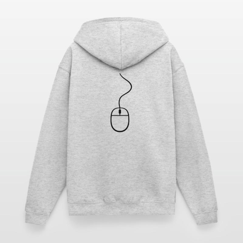 control mouse click computer cable pc computer onl Unisex Hooded Jacket