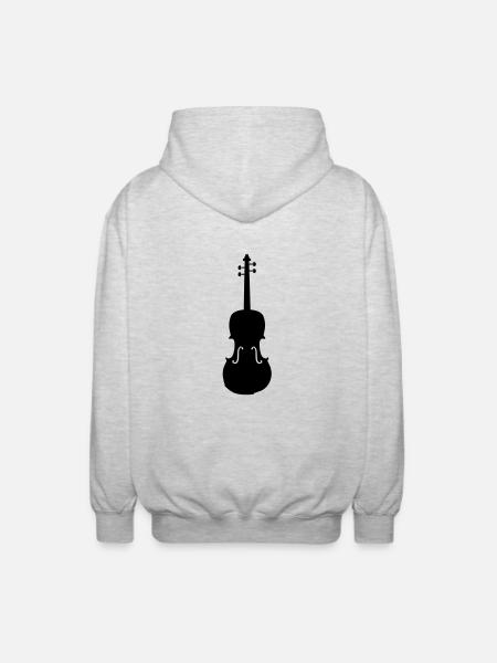 violine - Unisex Hooded Jacket - light heather grey
