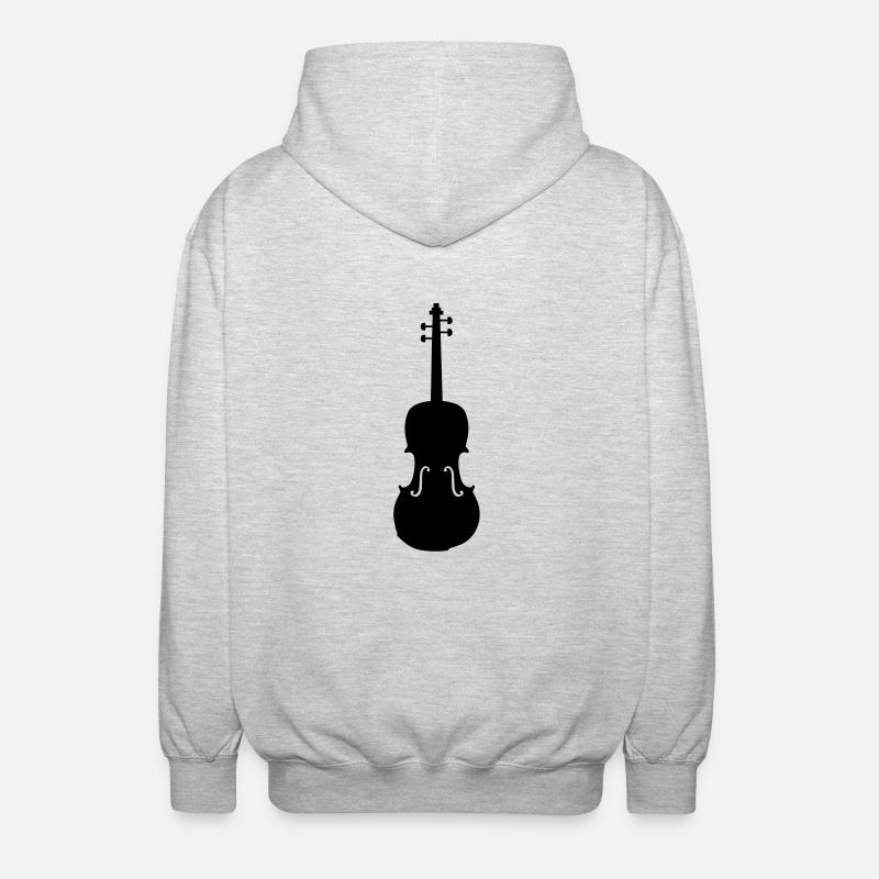 violine - Unisex Kapuzenjacke - Hellgrau meliert