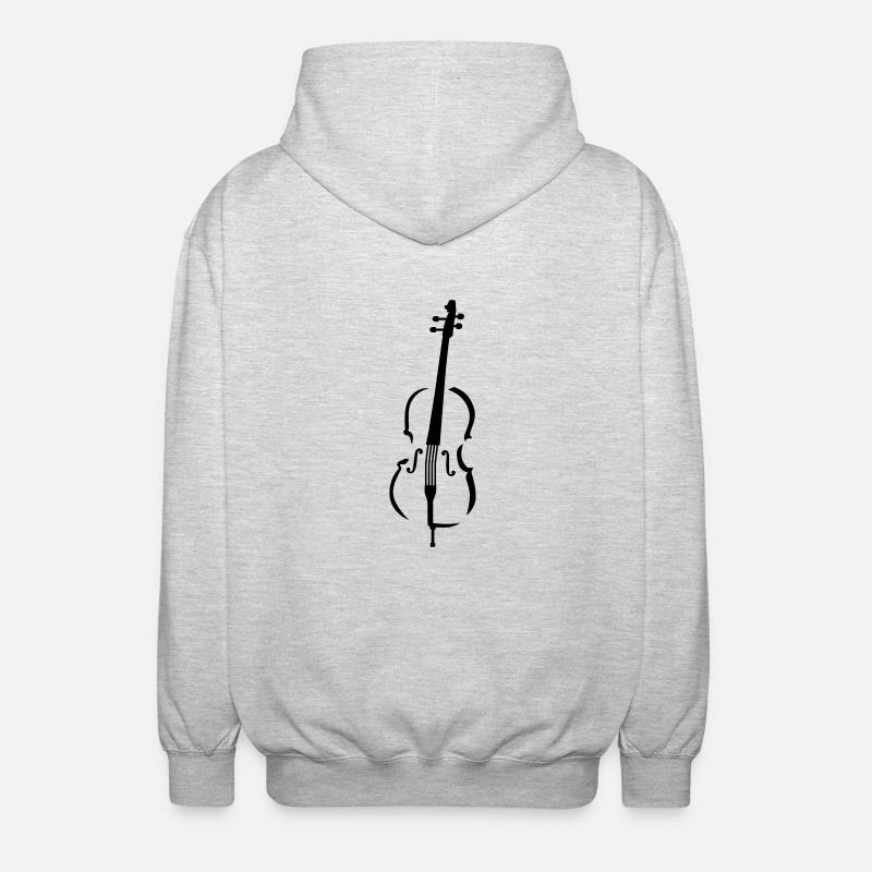 Violoncello - Veste à capuche unisexe - gris clair chiné