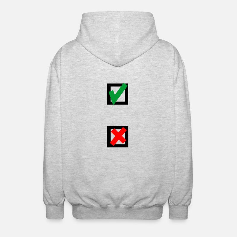 Cross, choice, select - Unisex Hooded Jacket - light heather grey