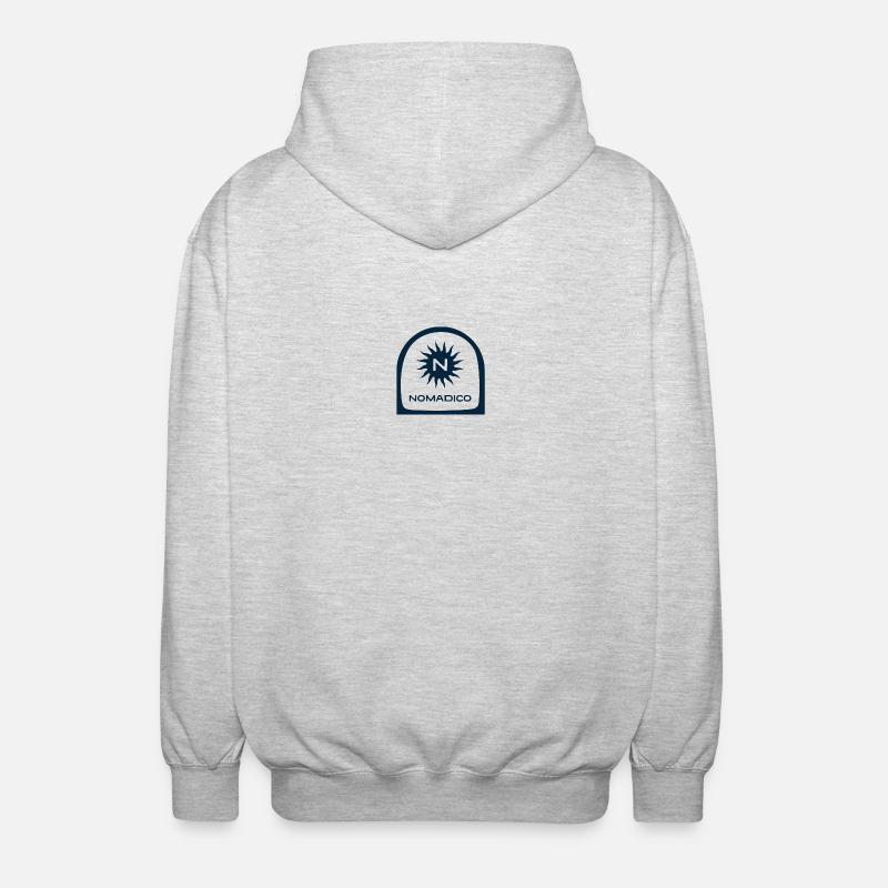 Bogen Ocean_Blue_Nomadico - Unisex Kapuzenjacke - Hellgrau meliert