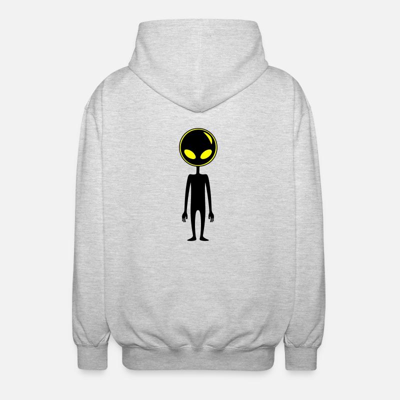 Alien Außerirdischer - Veste à capuche unisexe - gris clair chiné