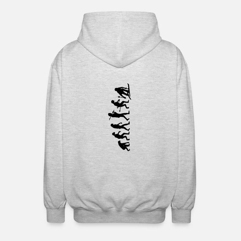 Evolution Ski - Unisex Kapuzenjacke - Hellgrau meliert