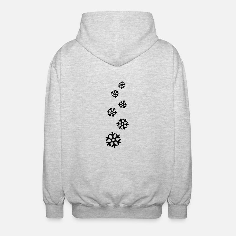 schneeflocken_r1 - Unisex Hooded Jacket - light heather grey