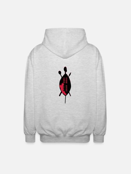 Zulu Shield - Unisex Hooded Jacket - light heather grey