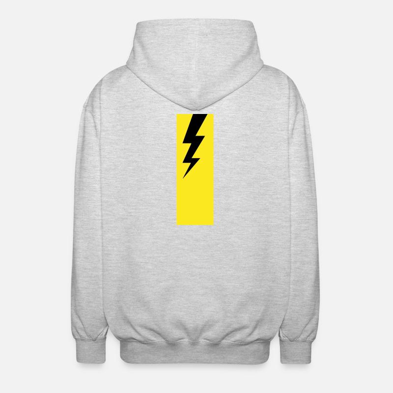 Foudre – Orage, tempête et électricité - Veste à capuche unisexe - gris clair chiné