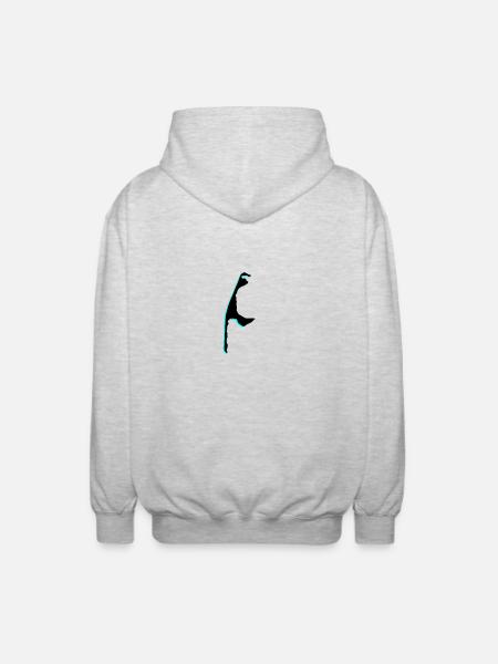 Sylt Silhouette - Unisex Kapuzenjacke - Hellgrau meliert