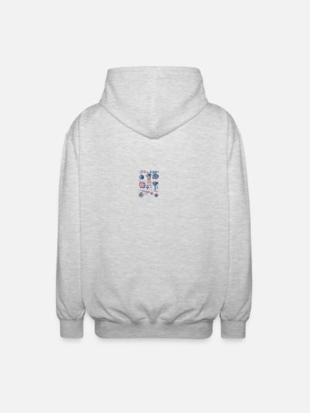 Garden Vegetables Collection - Unisex Hooded Jacket - light heather grey