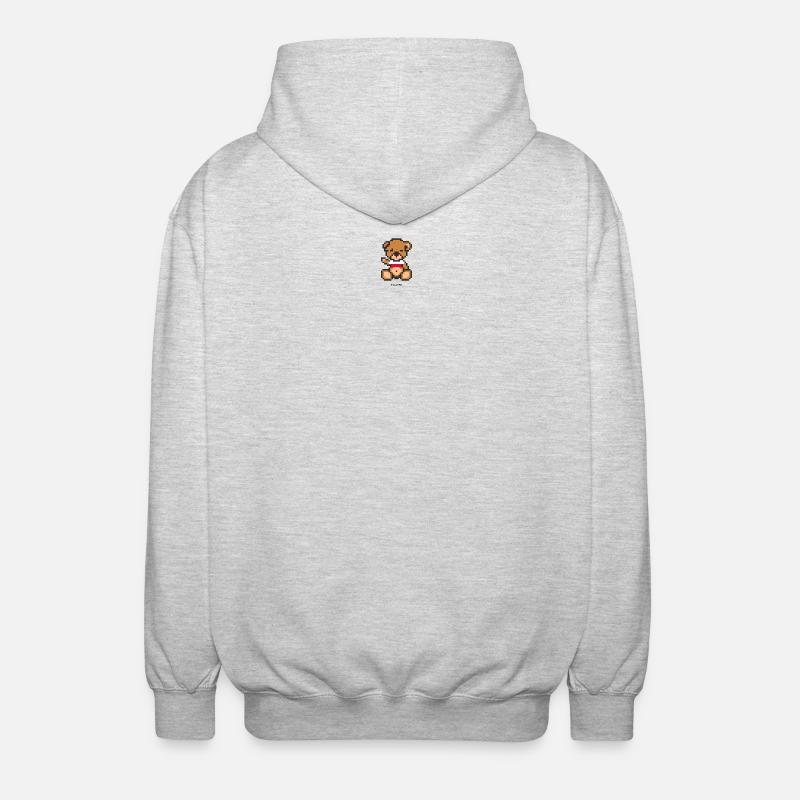 Pixel MiniBear Poland - Unisex Hooded Jacket - light heather grey