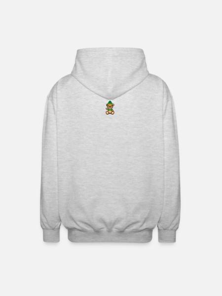 Pixel MiniBär Inca - Unisex Kapuzenjacke - Hellgrau meliert