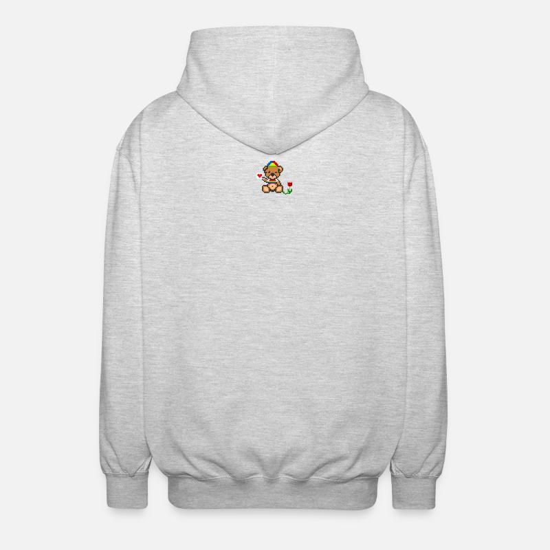 Pixel MiniBear Pride - Unisex Hooded Jacket - light heather grey