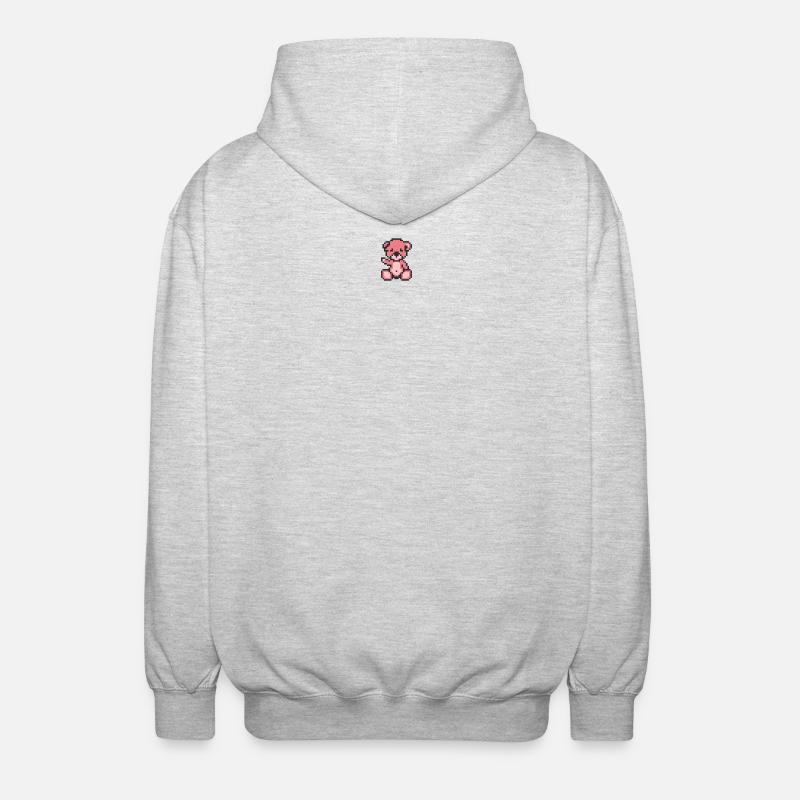 Pixel MiniBear Candy - Unisex Hooded Jacket - light heather grey