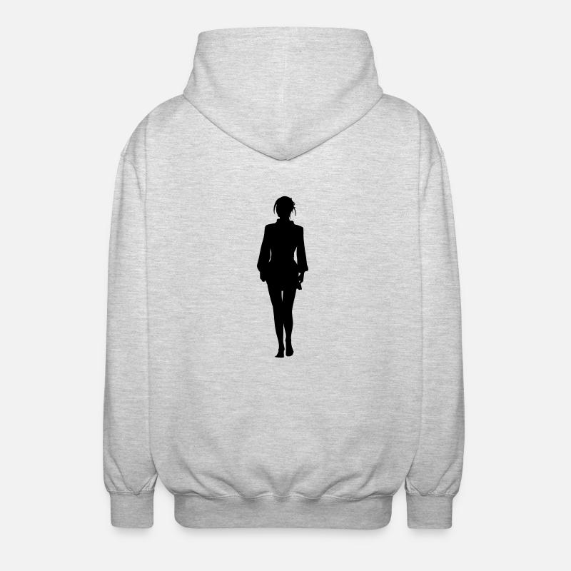 Silhouette silhouette silhouette - Veste à capuche unisexe - gris clair chiné