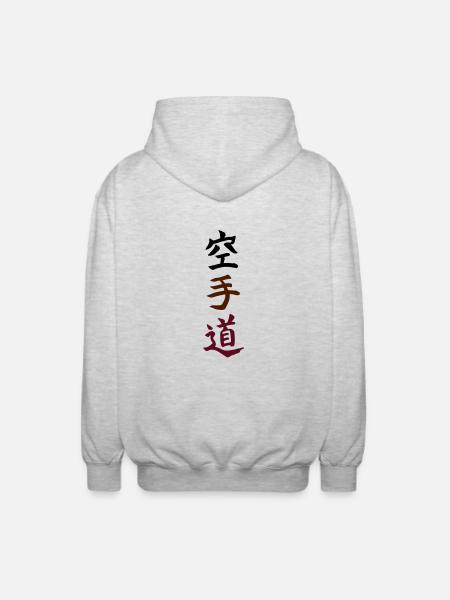 Karatedo - Unisex Kapuzenjacke - Hellgrau meliert