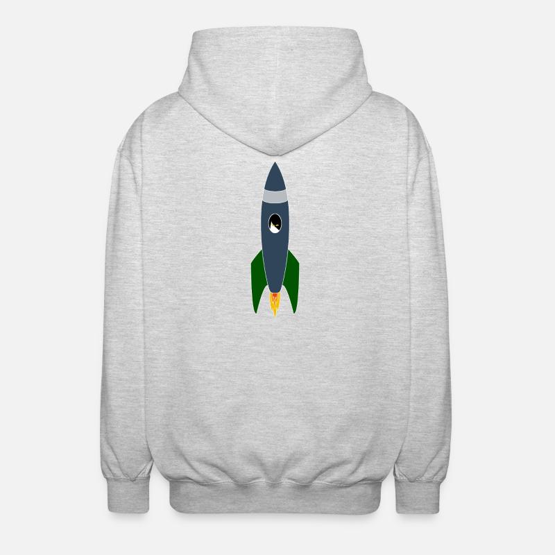 Chat dans l’espace - Veste à capuche unisexe - gris clair chiné