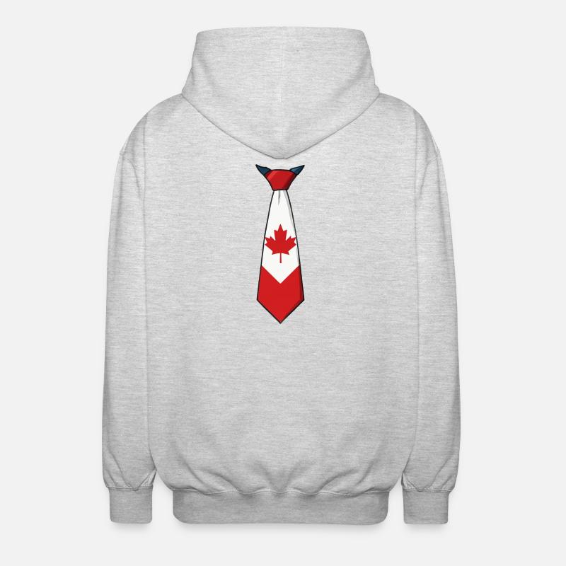 Cravate Canada – Drapeau - Veste à capuche unisexe - gris clair chiné