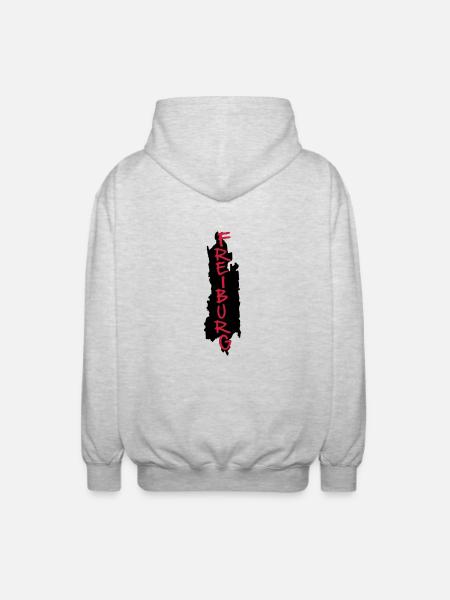 freiburg - Unisex Kapuzenjacke - Hellgrau meliert