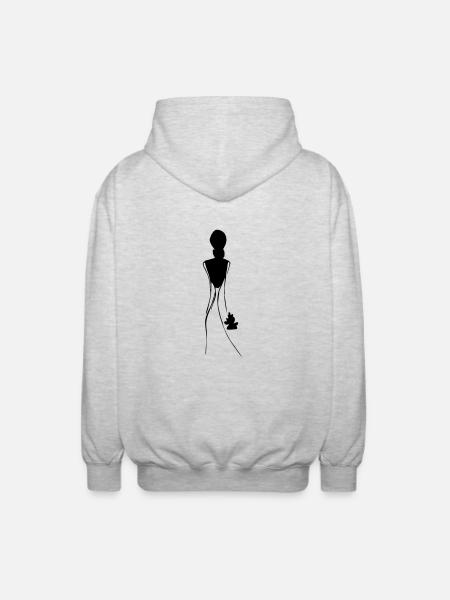 Braut - Unisex Kapuzenjacke - Hellgrau meliert
