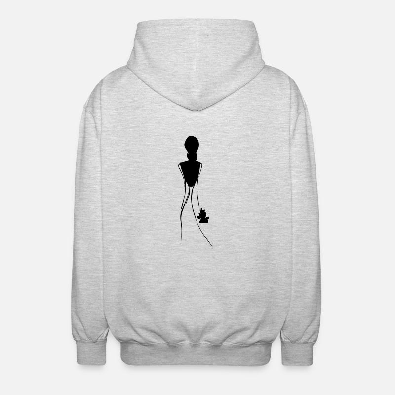 Braut - Unisex Kapuzenjacke - Hellgrau meliert