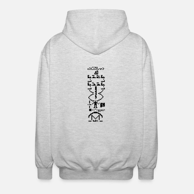 Arecibo message - Veste à capuche unisexe - gris clair chiné