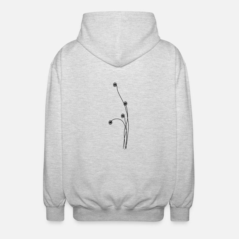 Blumen - Unisex Kapuzenjacke - Hellgrau meliert