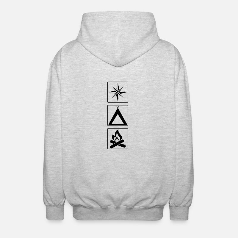 Boy Scout Camping - Unisex Kapuzenjacke - Hellgrau meliert