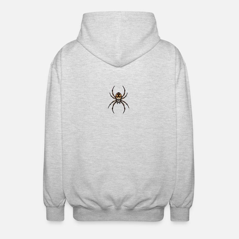 small spider - Unisex Hooded Jacket - light heather grey