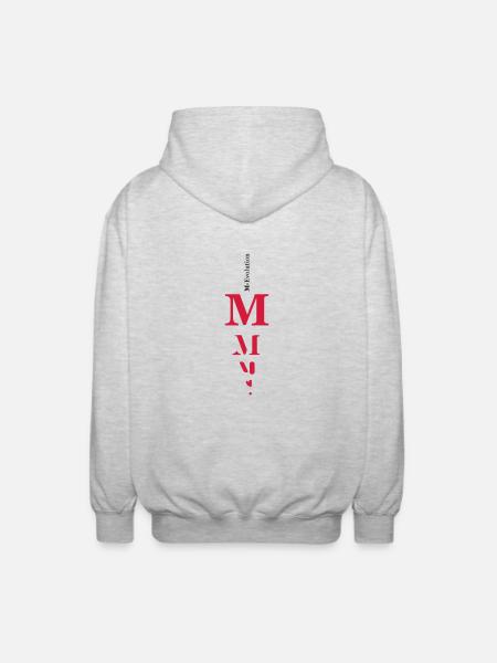 M girl - Unisex Kapuzenjacke - Hellgrau meliert