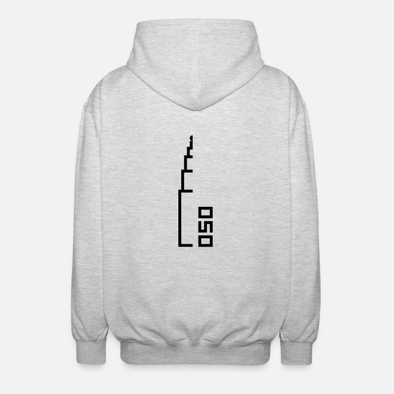 Groningen Martini 050 - Unisex Kapuzenjacke - Hellgrau meliert
