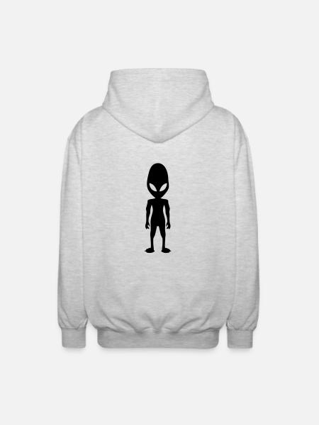 alien_1 - Unisex Kapuzenjacke - Hellgrau meliert