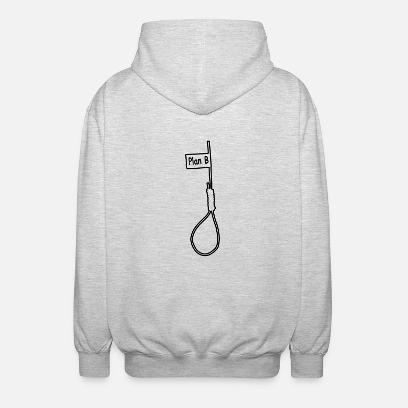 Plan B - Unisex Kapuzenjacke - Hellgrau meliert