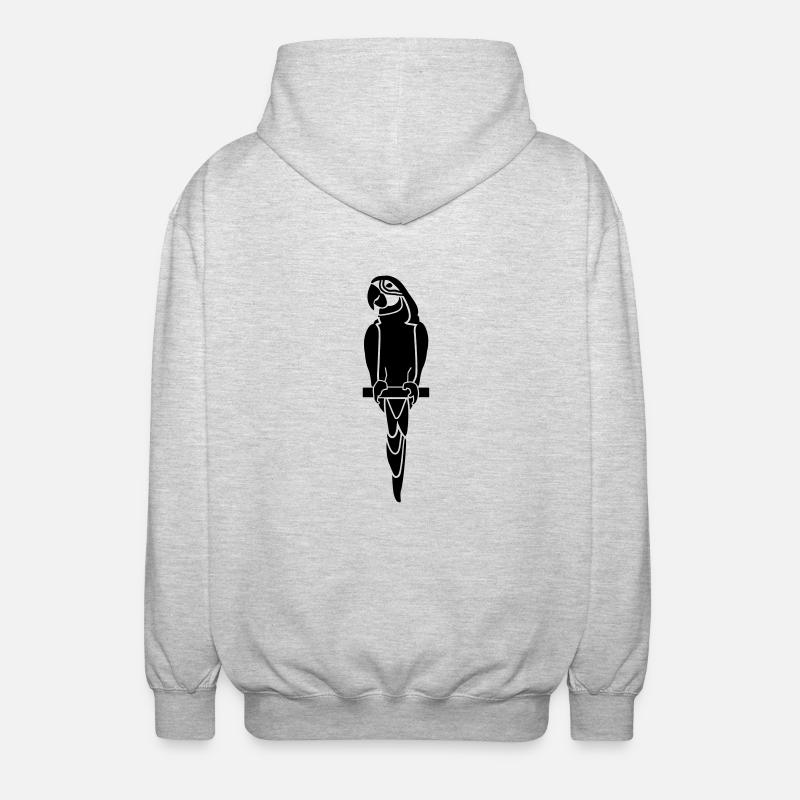 Perroquet - Veste à capuche unisexe - gris clair chiné