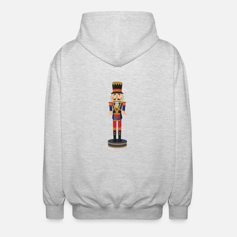 nutcracker nutcracker christmas christmas santa - Unisex Hooded Jacket - light heather grey