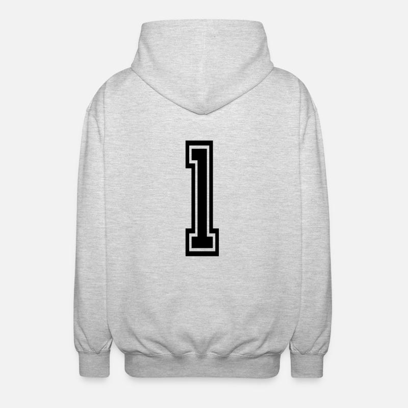 (1) - Unisex Kapuzenjacke - Hellgrau meliert
