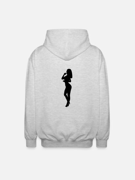 Silhouette silhouette silhouette - Veste à capuche unisexe - gris clair chiné