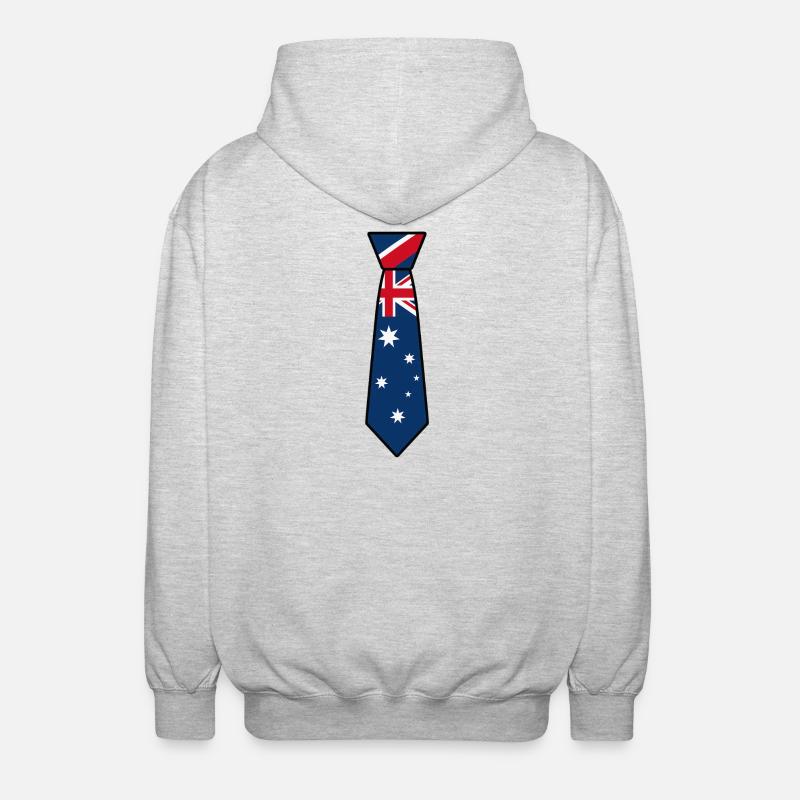 Cravate Australie – Conception du drapeau - Veste à capuche unisexe - gris clair chiné