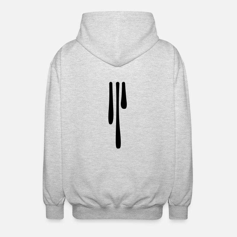drips_4 - Unisex Kapuzenjacke - Hellgrau meliert