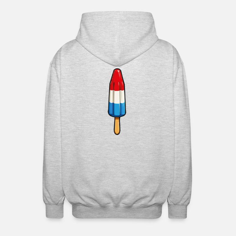 Eis am Stiel - Unisex Kapuzenjacke - Hellgrau meliert
