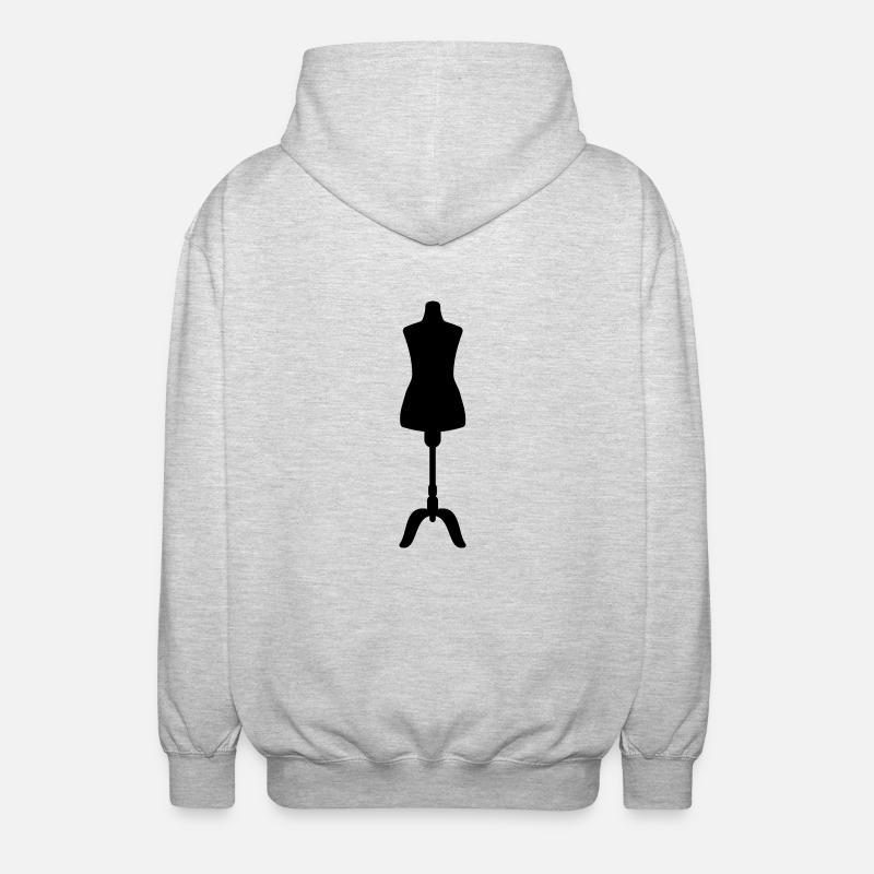 Dressmaker's dummy - Unisex Hooded Jacket - light heather grey