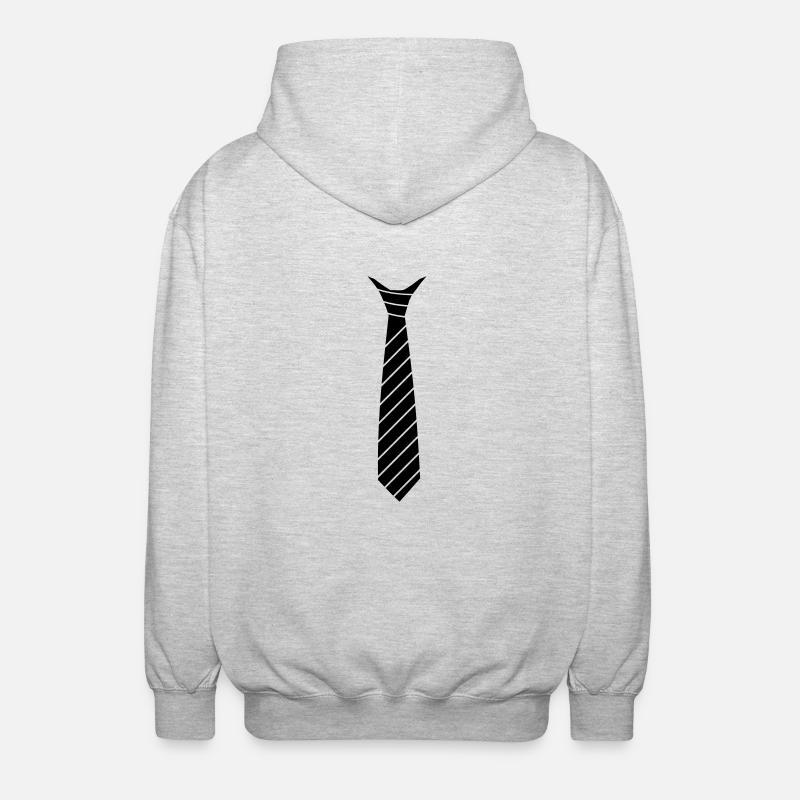 Cravate illusion - Veste à capuche unisexe - gris clair chiné