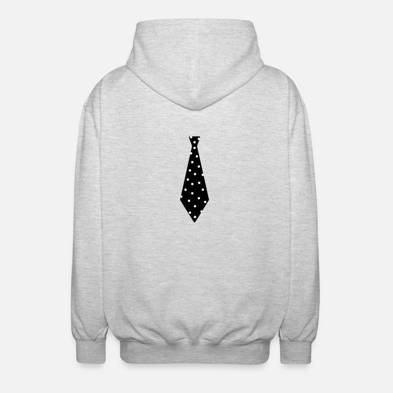 TIE SHIRT cravate drôle - Veste à capuche unisexe - gris clair chiné