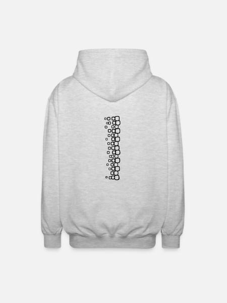 qadrati_1c - Unisex Hooded Jacket - light heather grey