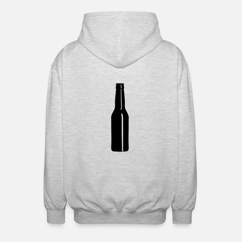Bottle Flasche - Unisex Kapuzenjacke - Hellgrau meliert